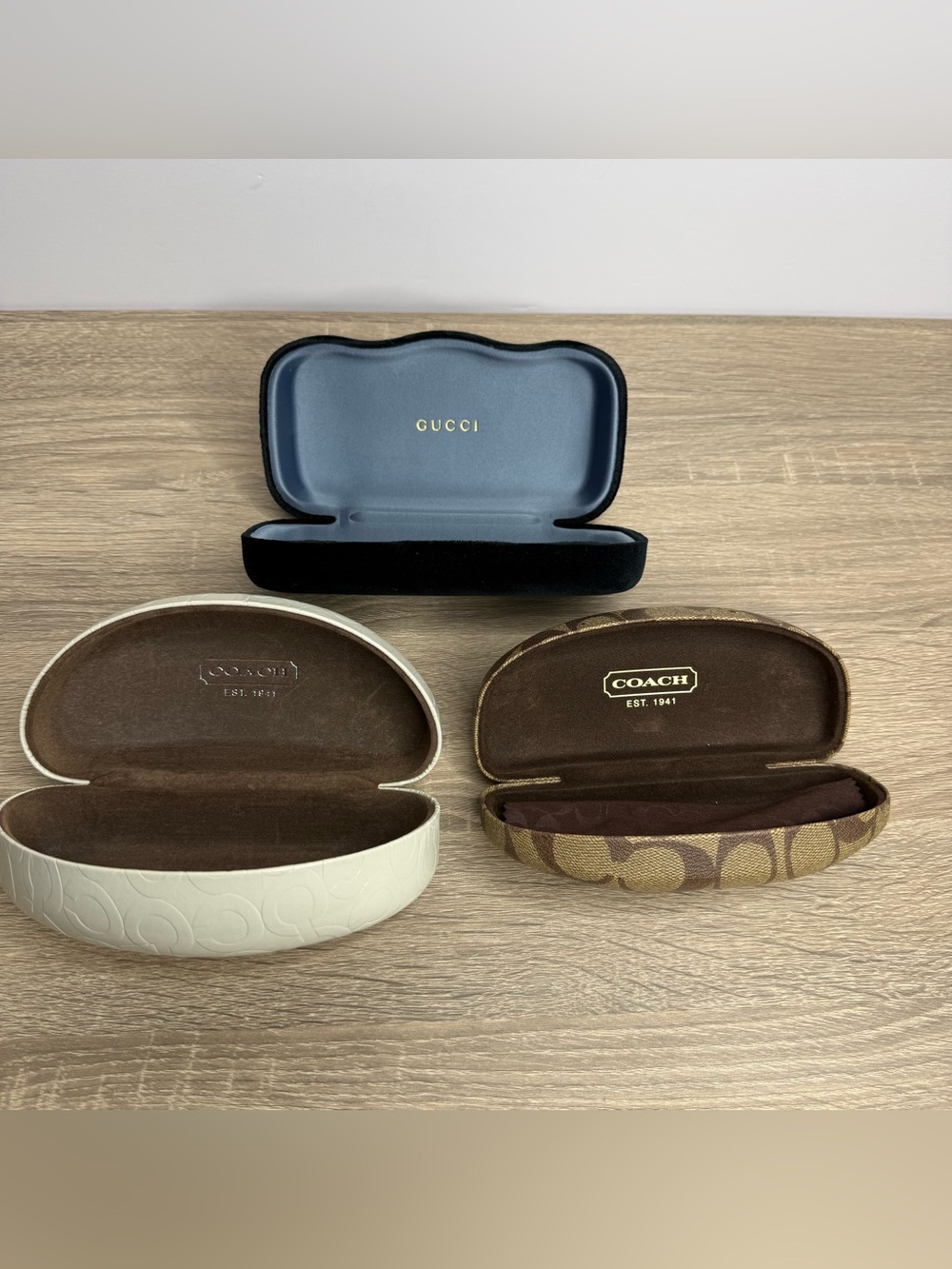 Gucci Coach Sunglasses Cases Bundle of 3